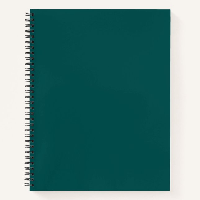 Dunkle Aquamarine Solid-Farbe Notizbuch (Vorderseite)