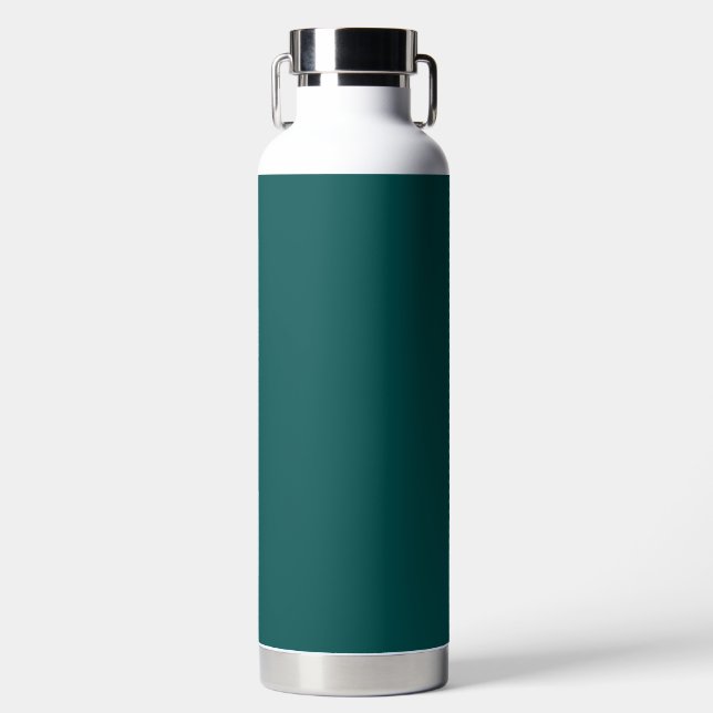 Dunkle Aquamarine Solid-Farbe Trinkflasche (Vorderseite)