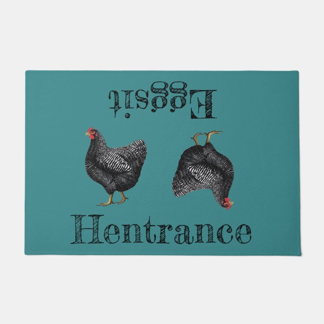 Dunkle Aquamarine Tür Mat Bauernhof Eingang Eggit Fußmatte (Vorderseite)