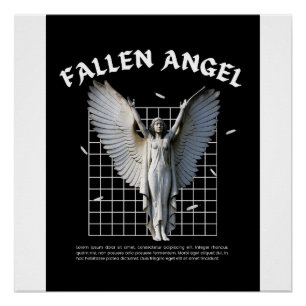 Dunkle Ästhetik Gefallener Engel Gothic Poster Art