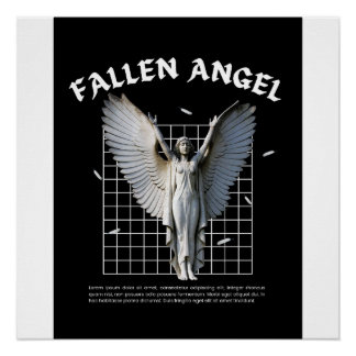 Dunkle Ästhetik Gefallener Engel Gothic Poster Art