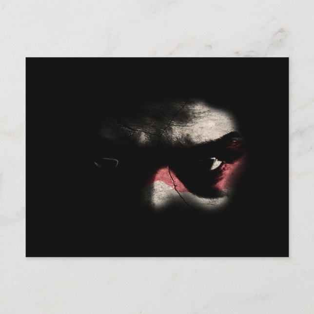 Dunkle Augen Postkarte (Vorderseite)