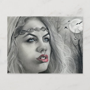 Dunkle Beauty-Mondschatten Postkarte