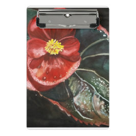 Dunkle Begonia in Wasserfarbe Mini Klemmbrett