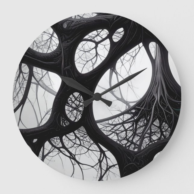 Dunkle, Bio, komplizierte Wall-Uhr Große Wanduhr (Vorderseite)