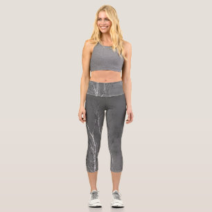 Dunkle Birkenbaum-Silhouetten 1 Capri Leggings