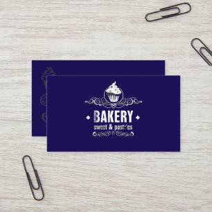 Dunkle Blaue Bäckerei  Visitenkarte