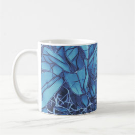 Dunkle blaue Blume Kaffeetasse