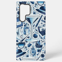 Dunkle blaue Collage Chic und modernes Design