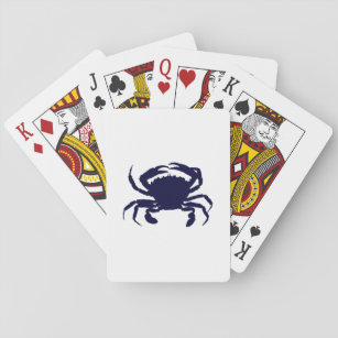 Dunkle blaue Krabbe 2 Spielkarten
