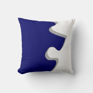 Dunkle blaue Puzzle-Piece-Pillows Kissen