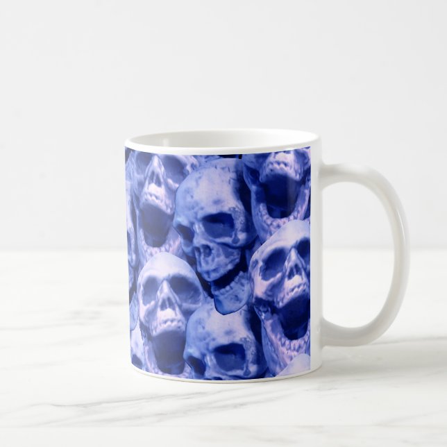 Dunkle blaue Skulls Kaffeetasse (Rechts)