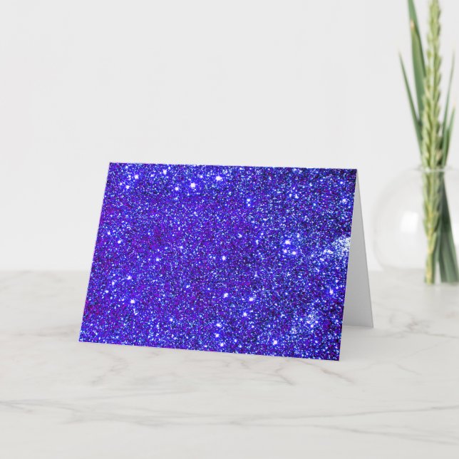 Dunkle blaue Sparkle Universe Night Sky Stars Karte (Vorderseite)