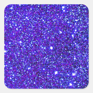 Dunkle blaue Sparkle Universe Night Sky Stars Quadratischer Aufkleber