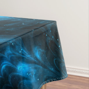 Dunkle blaue Wellen Tischdecke
