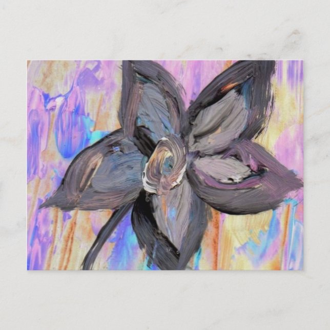 Dunkle Blume Postkarte (Vorderseite)