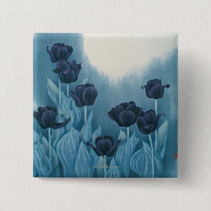 Dunkle Blumen Button