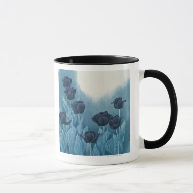 Dunkle Blumen Tasse (Rechts)