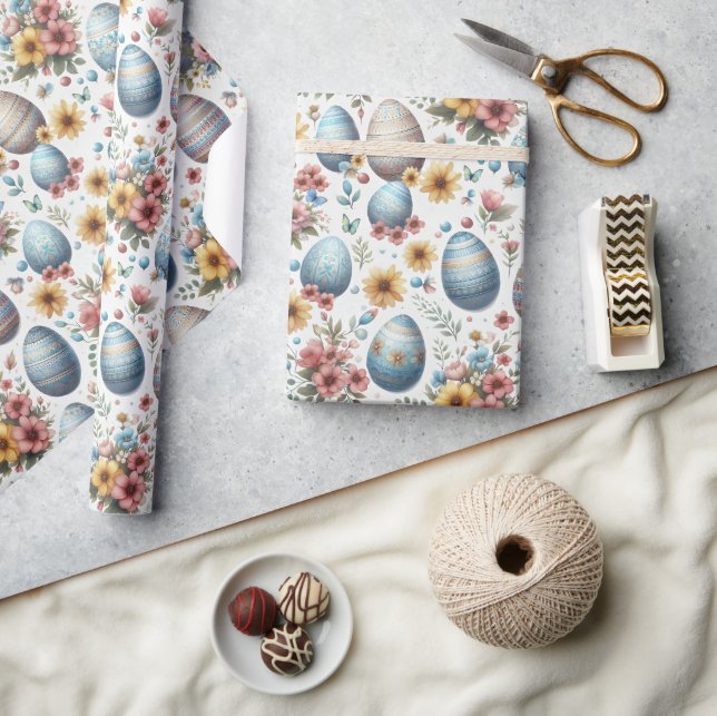 dunkle Blumeneinwickelpapier, botanischer Geschenk Geschenkpapier (Basteln)