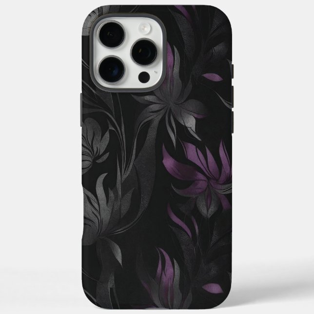 Dunkle Blumenfantasy-Gotik Lila Elegance Case-Mate iPhone Hülle (Rückseite)