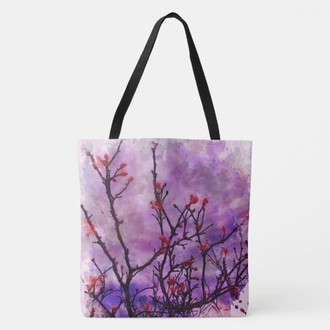 Dunkle Branchen mit roten Buds (Vorderseite)