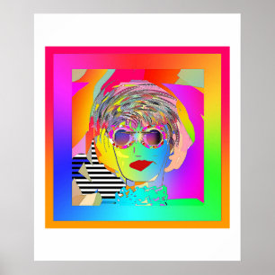 Dunkle Brillen und ein Spiegel tragen Poster