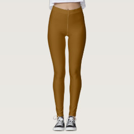 Dunkle Bronzefarbe einfarbig schlicht Leggings