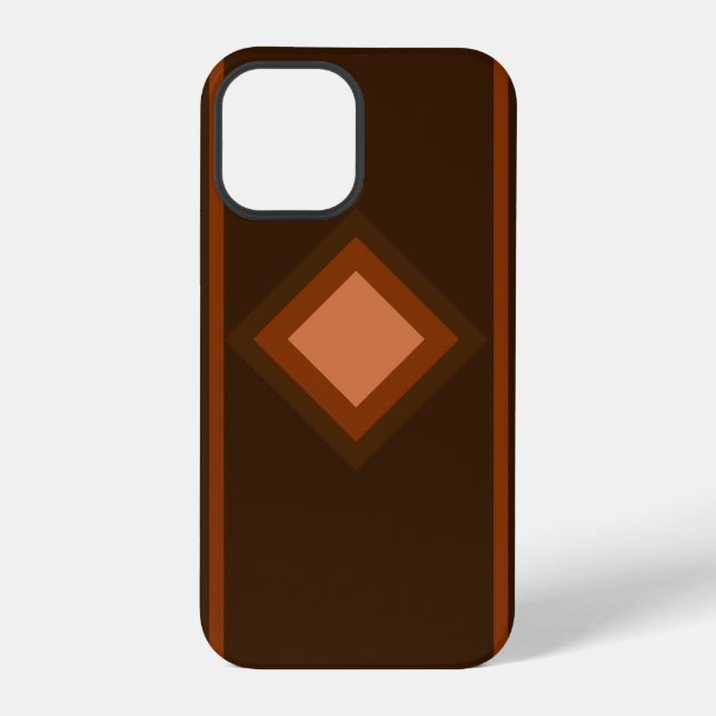 Dunkle Browns  iPhone Hülle (Rückseite)