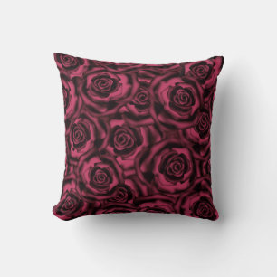 Dunkle Burgund-Rose. Kissen