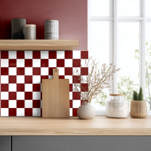 Dunkle Burgund Rot Schachtel Keramik Tile Fliese