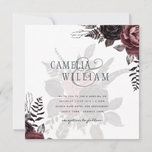 Dunkle Burgund Schwarze Rose Hochzeitsfest Winter