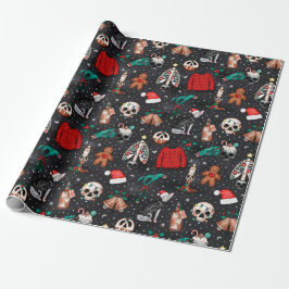 Dunkle Creepmas Goth Christmas Wrapping Paper Geschenkpapier
