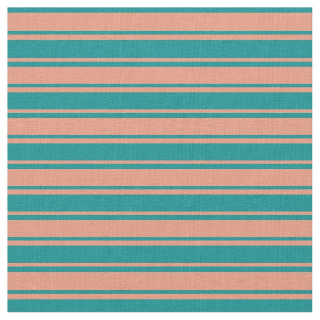 Dunkle Cyan- und Dunkle Lachslinien Stoff (Nahaufnahme)