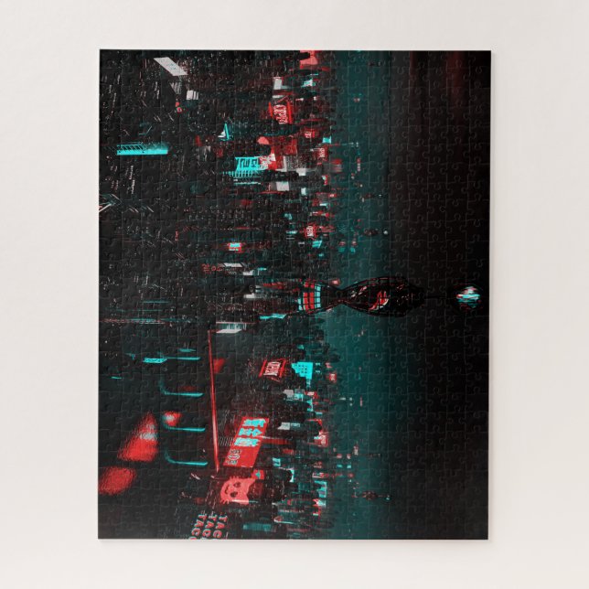 Dunkle Cyber City Puzzle (Vertikal)