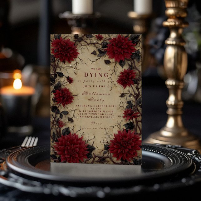 Dunkle Dahlia Spuk Ansammlung Einladung (Von Creator hochgeladen)