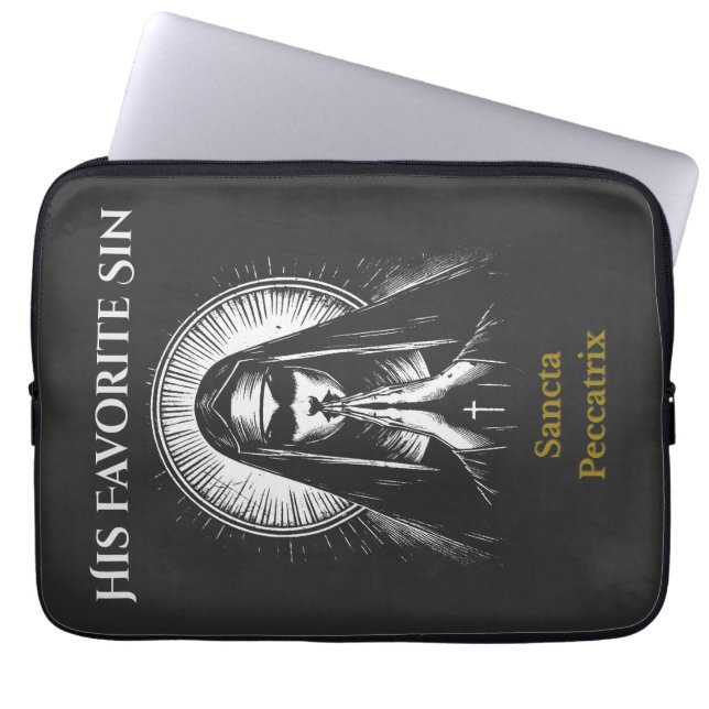 Dunkle dämonische Nonne Laptopschutzhülle (Vorderseite)