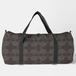 Dunkle Diamant-Muster-Tasche  Duffle Bag
