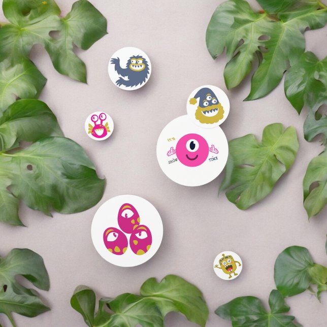 Dunkle Doodle-Monster Tischgestein Konfetti (eye-catchy color scary monsters party confetti,kids birthday party,baby shower,graduation confetti)