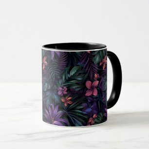 Dunkle Dschungel-Blume Tasse