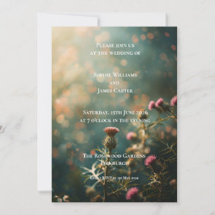 Dunkle, düstere Distel-Hochzeitseinladung Schott Einladung