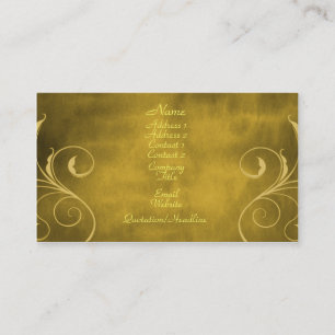 Dunkle Elegance Business Card, Gold Visitenkarte