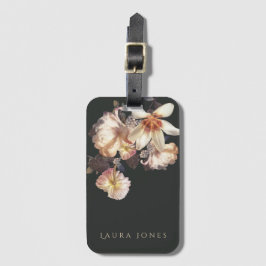 Dunkle Elegance Floral Ipad Abdeckung Gepäckanhänger