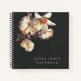 Dunkle Elegance Personalisiertes Notebook Notizbuch