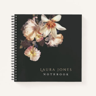 Dunkle Elegance Personalisiertes Notebook Notizbuch