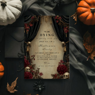 Dunkle Elegance Skull und Draween Einladung