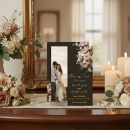 Dunkle elegante Boho-Hochzeitseinladung | Luxuriös Einladung