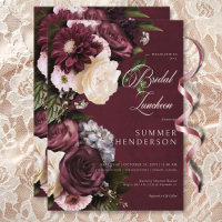 Dunkle Elegante Burgundy & Cream Bridal Mittagesse