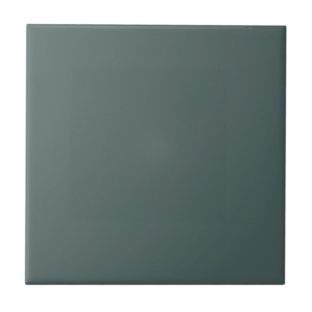 Dunkle Ente Ei Blue Solid Color Tile Fliese (Vorderseite)