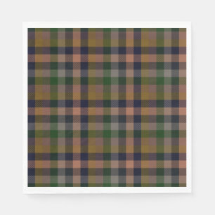 Dunkle Erde Gingham Karo Karomuster Serviette