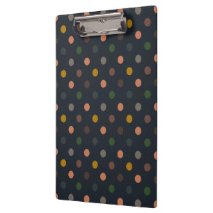 Dunkle Erde Ton Wald Polka Punkte Design Klemmbrett